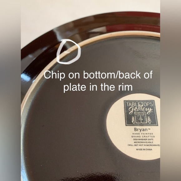 Hand-Painted, Hand-Crafted Tabletops Gallery “Bryan” Plate - Picture 8 of 15